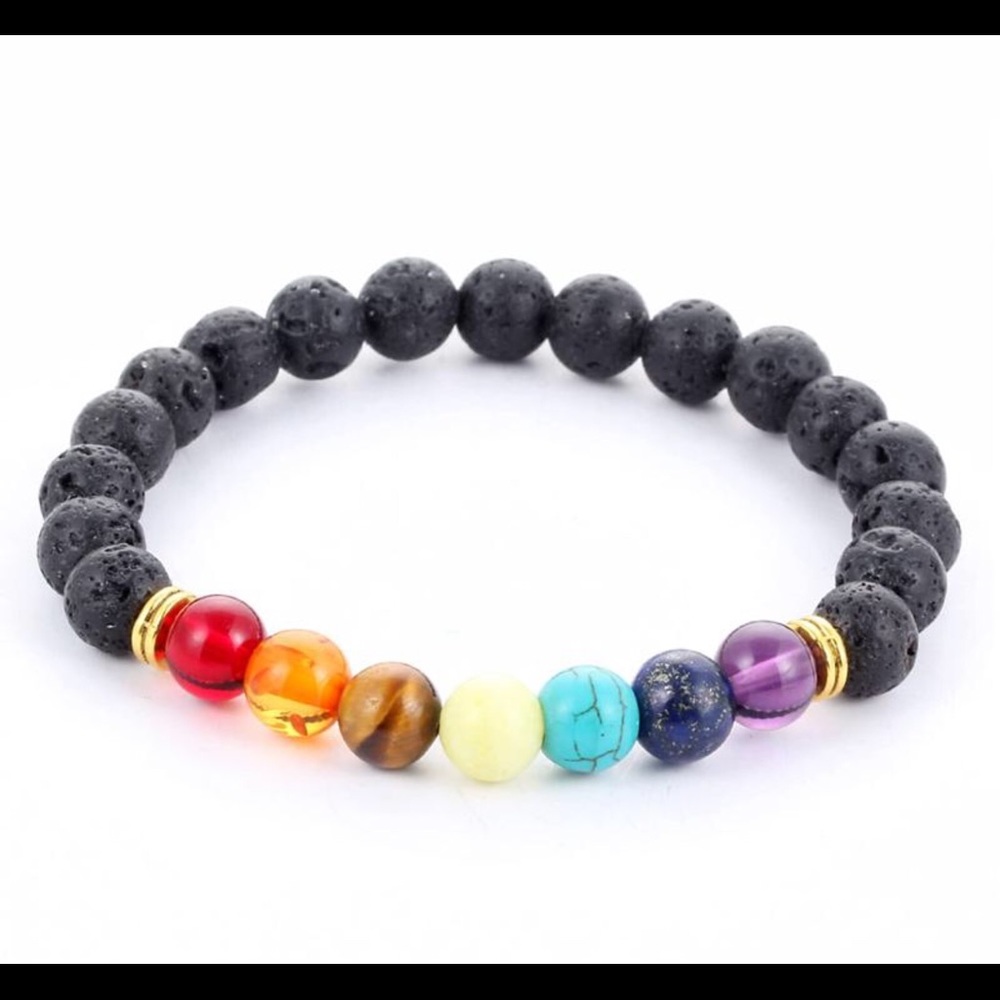 🟡 5/35 Seven Chakras Essential Oil Bracelet
